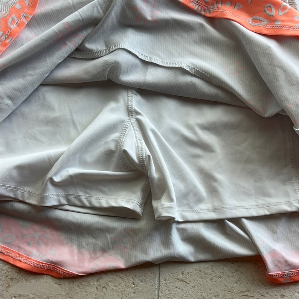 Lucky in Love Gray tennis pickleball Skirt with Ruched Sides - Picture 7 of 9